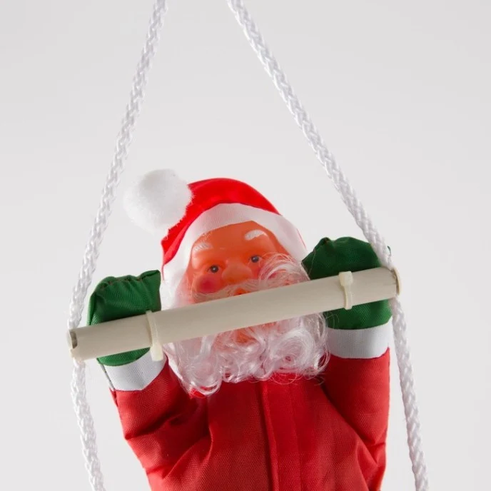 Dekorative Weihnachtsmannfigur mit Leiter