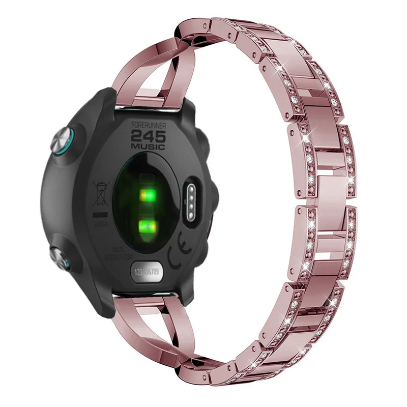 Megastark Garmin Forerunner 245 Metall und Strass armband