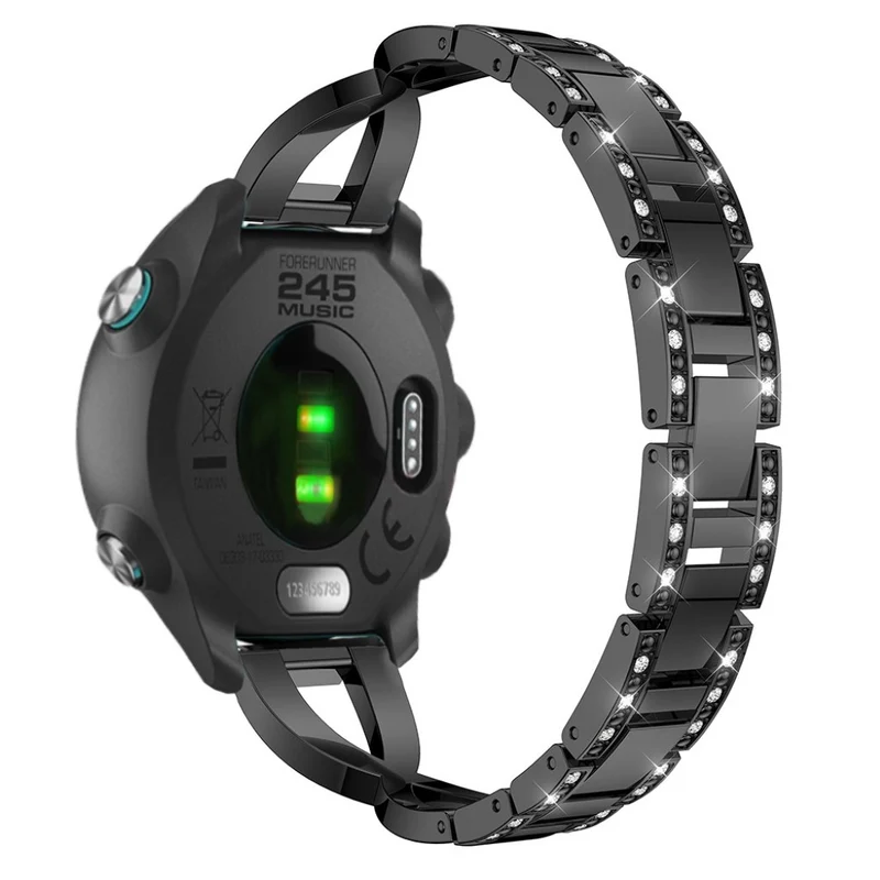 Megastark Garmin Forerunner 245 Metall und Strass armband