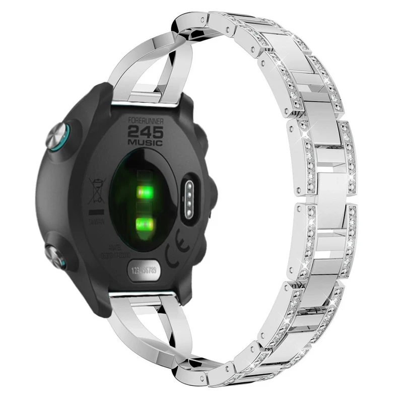 Megastark Garmin Forerunner 245 Metall und Strass armband