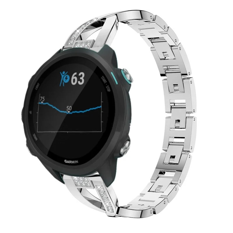 Megastark Garmin Forerunner 245 Metall und Strass armband