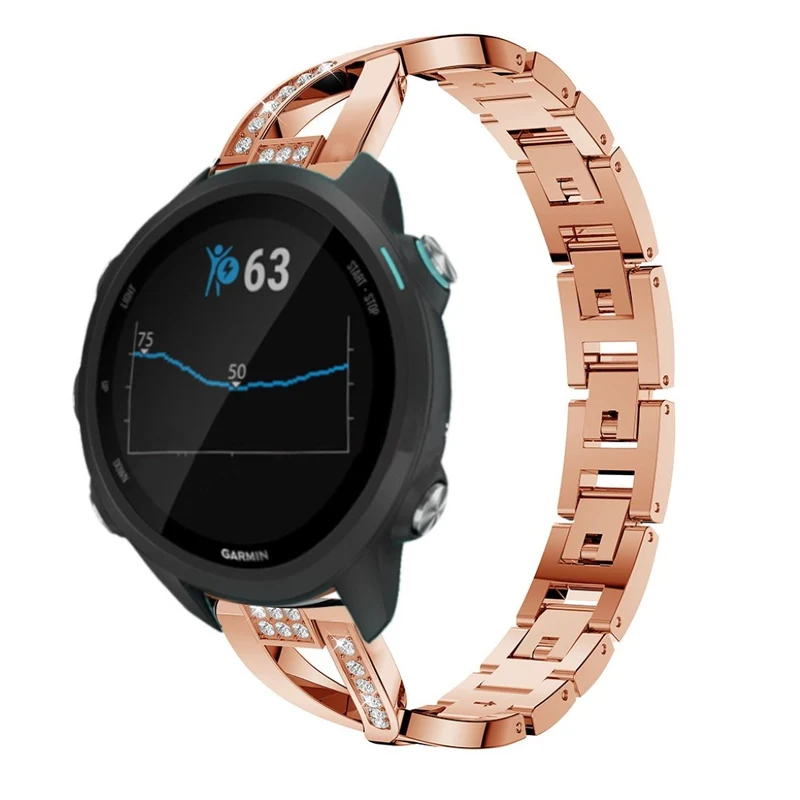 Megastark Garmin Forerunner 245 Metall und Strass armband