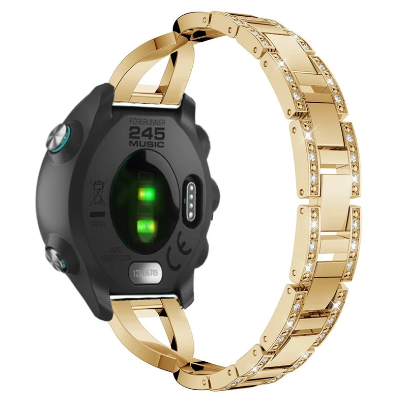 Megastark Garmin Forerunner 245 Metall und Strass armband