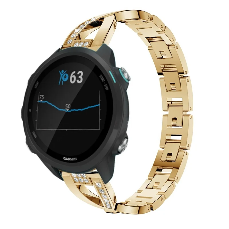 Megastark Garmin Forerunner 245 Metall und Strass armband