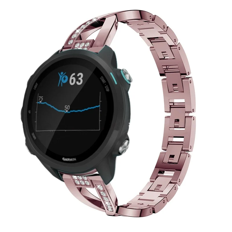 Megastark Garmin Forerunner 245 Metall und Strass armband