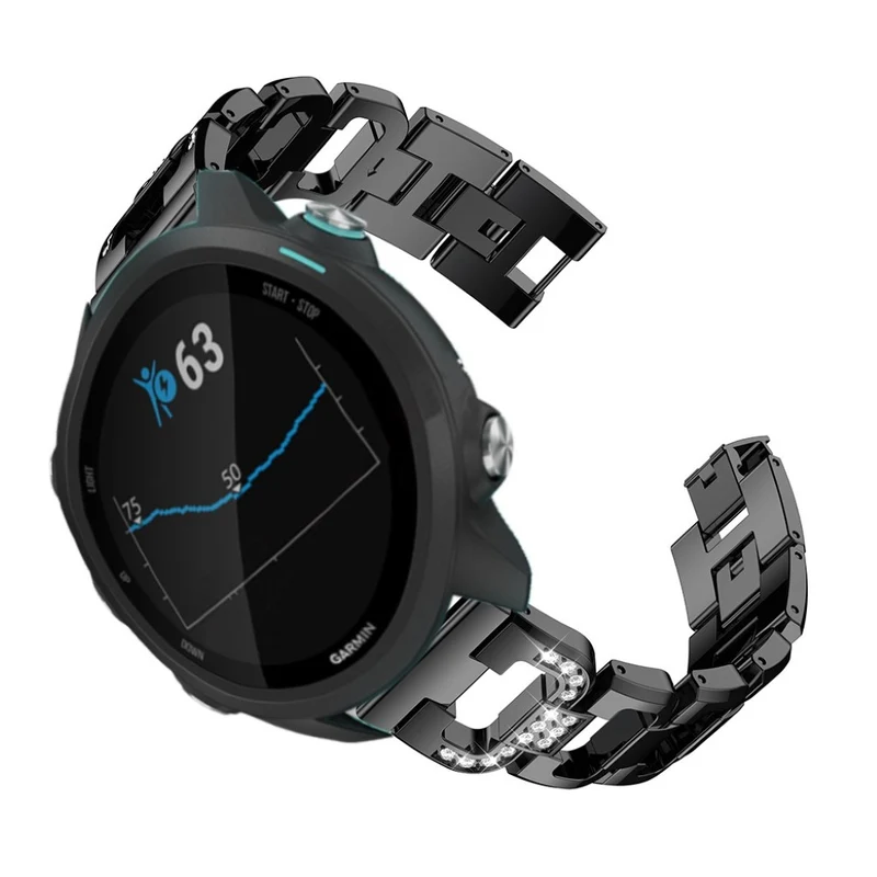 Großartig Garmin Forerunner 245 Metall und Strass armband