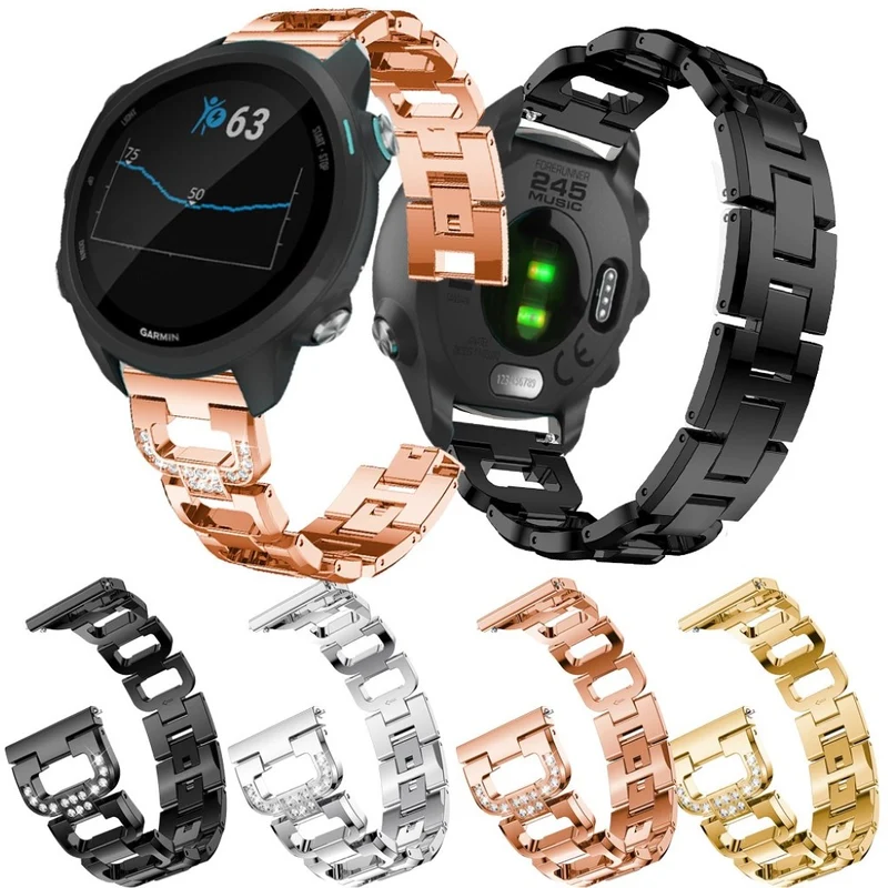 Großartig Garmin Forerunner 245 Metall und Strass armband