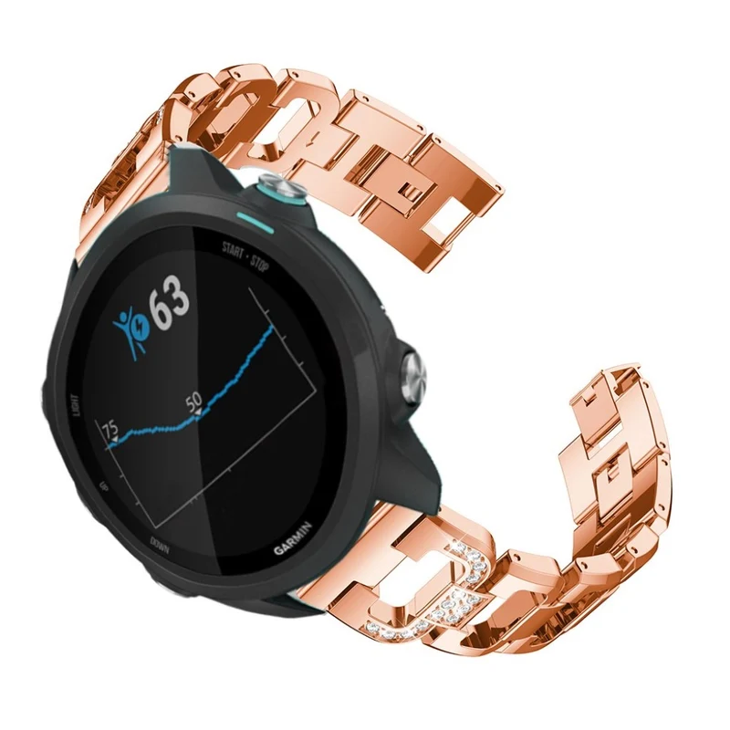 Großartig Garmin Forerunner 245 Metall und Strass armband