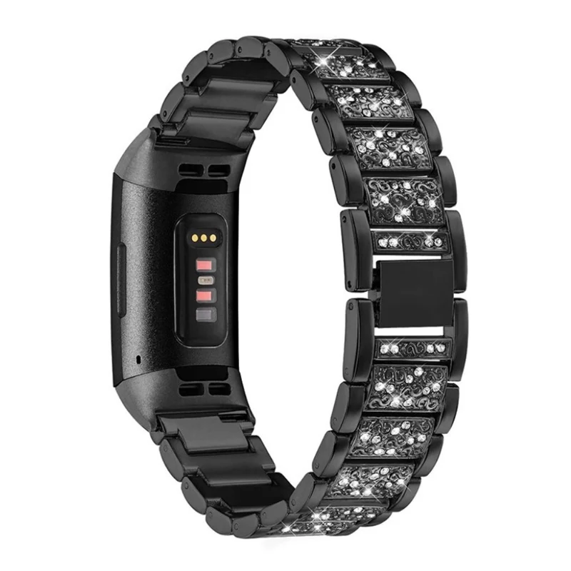 Fitbit Charge 4 / Fitbit Charge 3 Metall und Strass armband