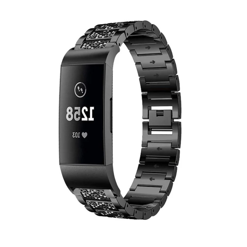 Fitbit Charge 4 / Fitbit Charge 3 Metall und Strass armband