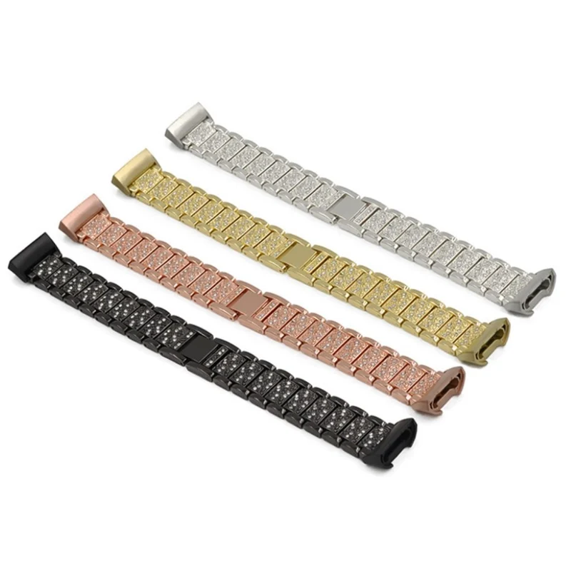 Fitbit Charge 4 / Fitbit Charge 3 Metall und Strass armband