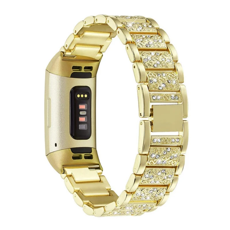 Fitbit Charge 4 / Fitbit Charge 3 Metall und Strass armband