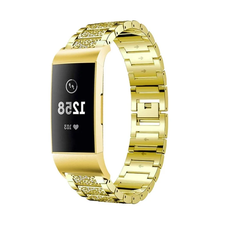 Fitbit Charge 4 / Fitbit Charge 3 Metall und Strass armband