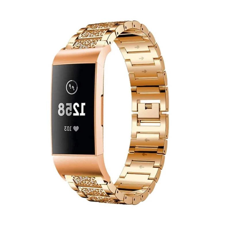 Fitbit Charge 4 / Fitbit Charge 3 Metall und Strass armband