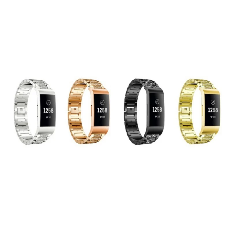 Fitbit Charge 4 / Fitbit Charge 3 Metall und Strass armband