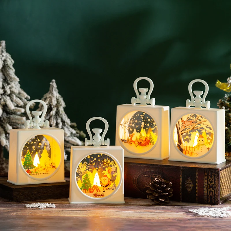 Dekorative Weihnachtslaterne mit LED-Beleuchtung