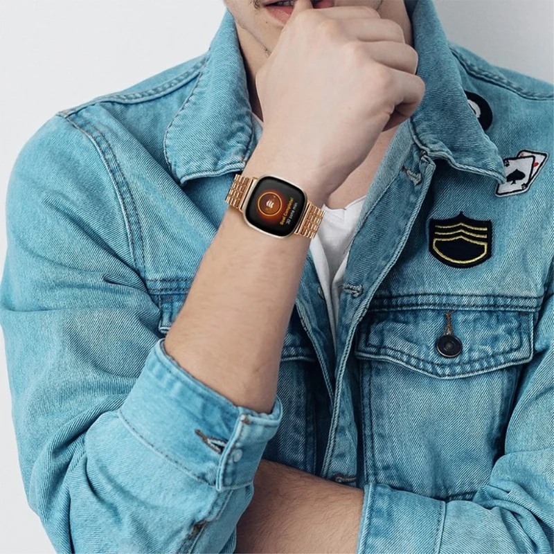 Super cool Fitbit Versa 3 Metall armband