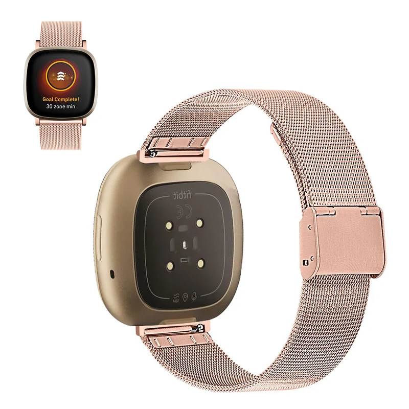 Sehr gut Fitbit Versa 3 / Fitbit Sense Metall armband