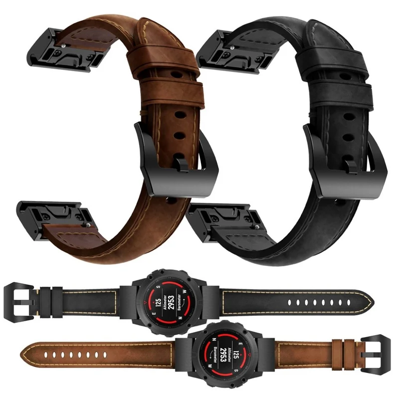 Mega schön Garmin Fenix 5X Echtes Leder armband