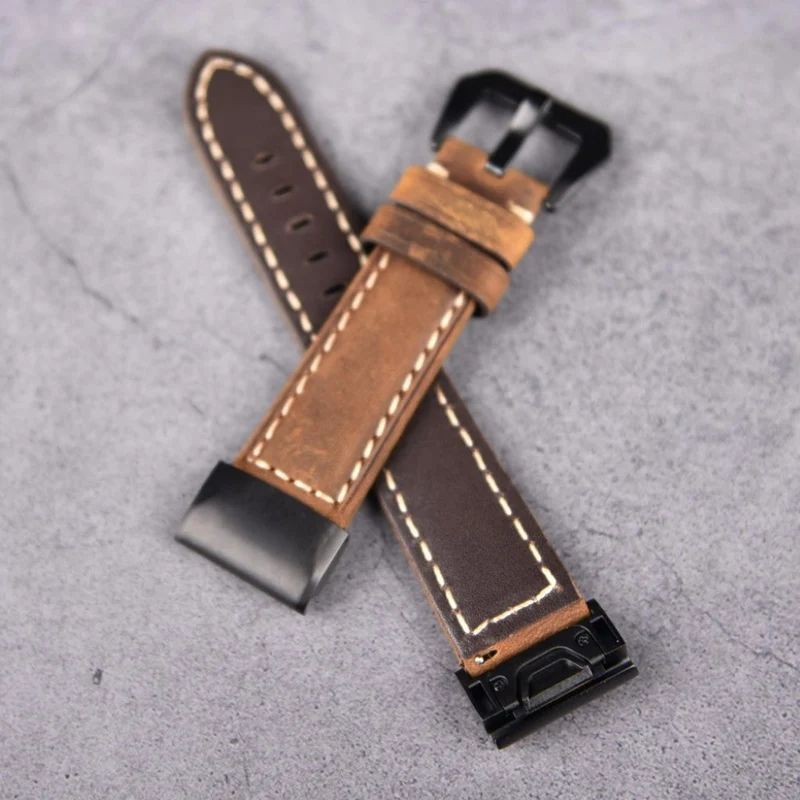 Mega schön Garmin Fenix 5X Echtes Leder armband