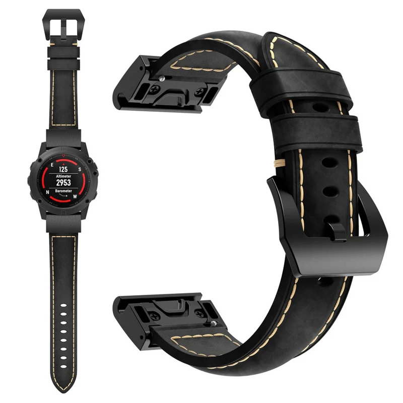 Super modisch Garmin Fenix 5 Echtes Leder armband