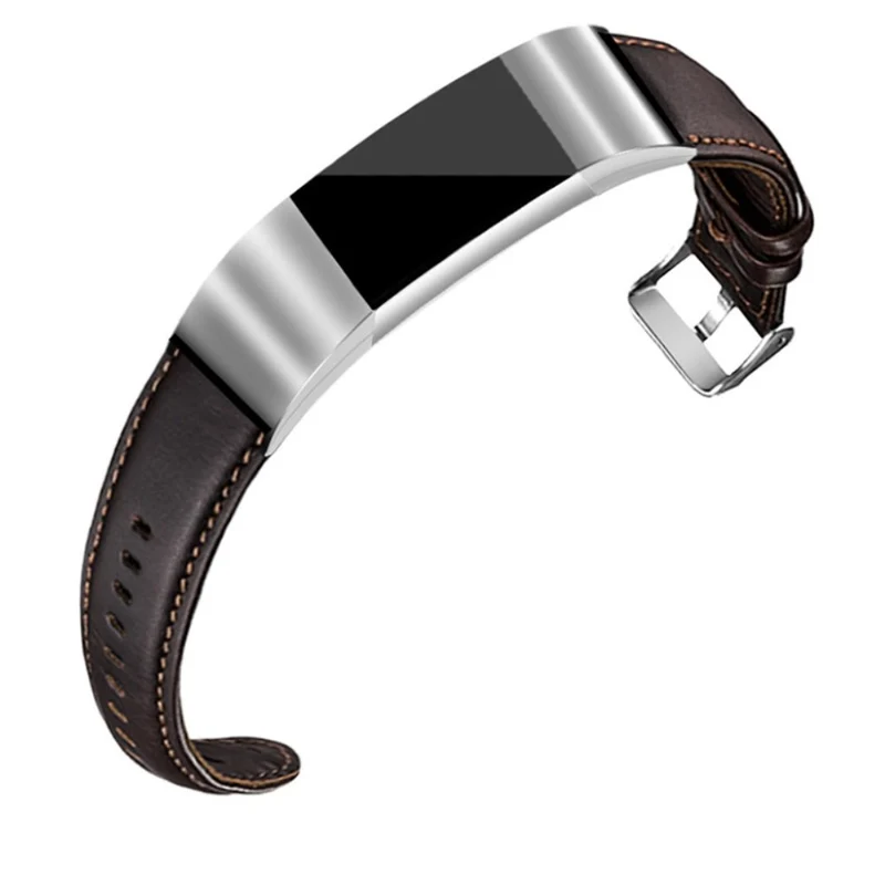Modisch Fitbit Charge 2 Echtes Leder armband