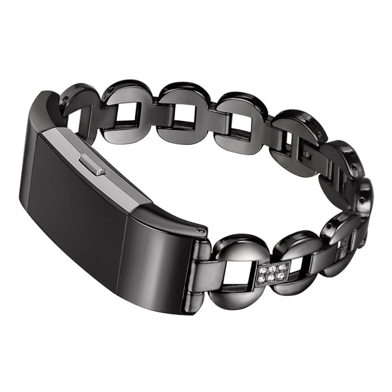 Bequem Fitbit Charge 2 Metall und Strass armband
