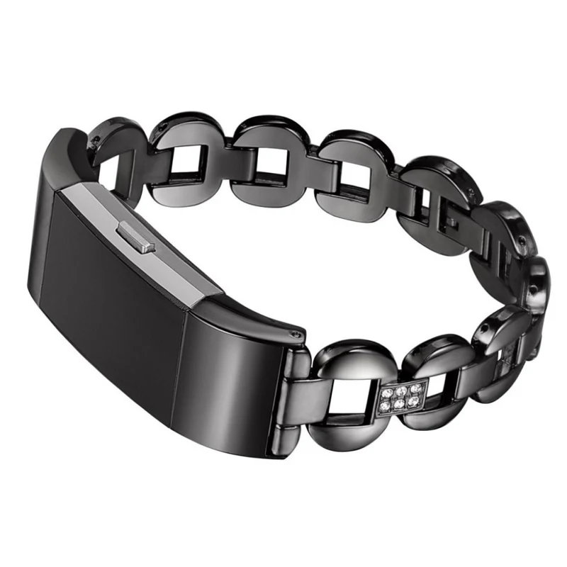 Bequem Fitbit Charge 2 Metall und Strass armband
