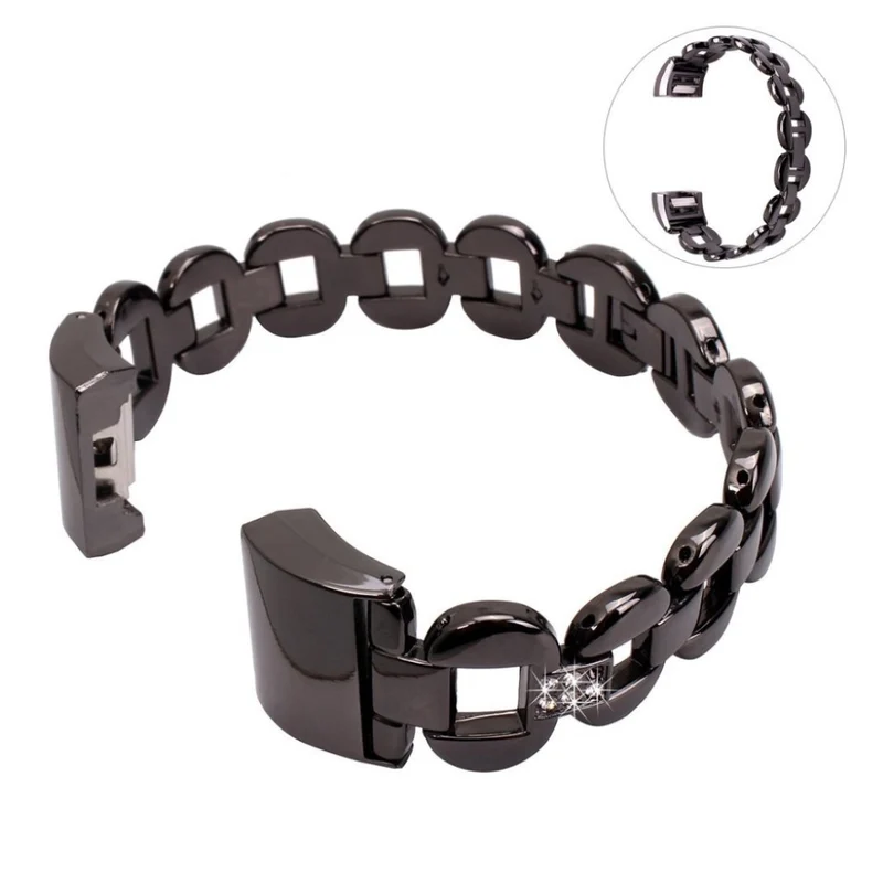 Bequem Fitbit Charge 2 Metall und Strass armband