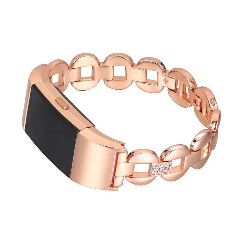 Bequem Fitbit Charge 2 Metall und Strass armband