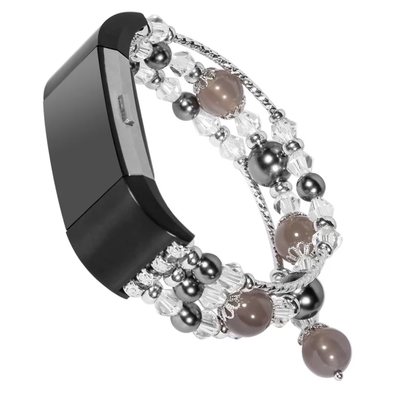 Super robust Fitbit Charge 2 Metall und Stein armband
