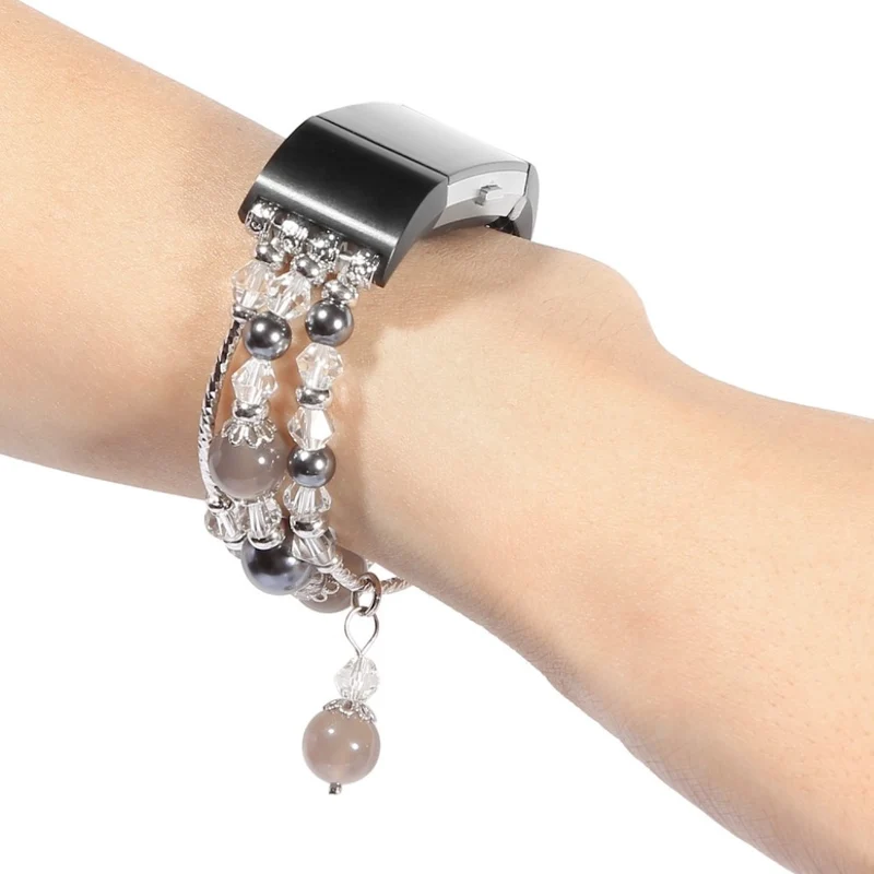 Super robust Fitbit Charge 2 Metall und Stein armband