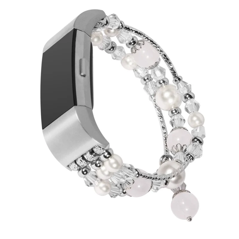 Super robust Fitbit Charge 2 Metall und Stein armband