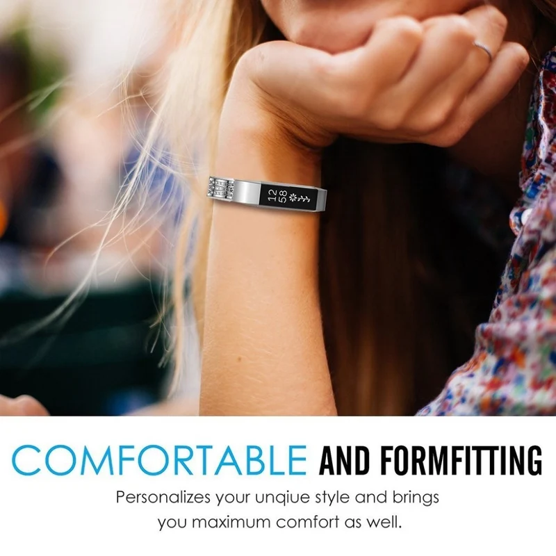 Unglaublich modisch Fitbit Alta Metall und Strass armband