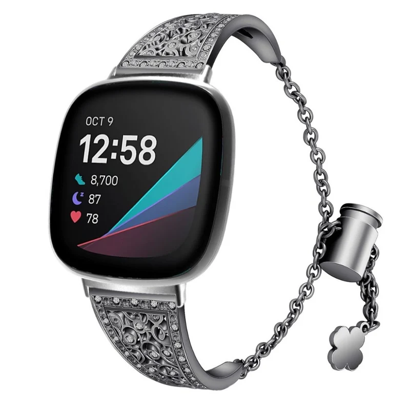 Süß Fitbit Versa 3 / Fitbit Sense Metall und Strass armband