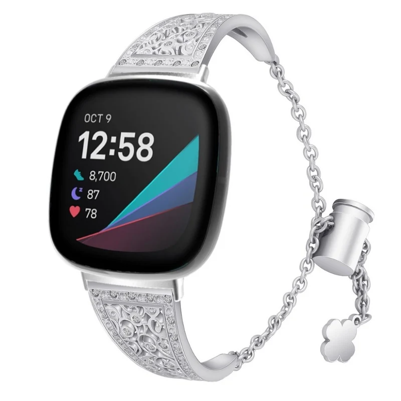 Süß Fitbit Versa 3 / Fitbit Sense Metall und Strass armband