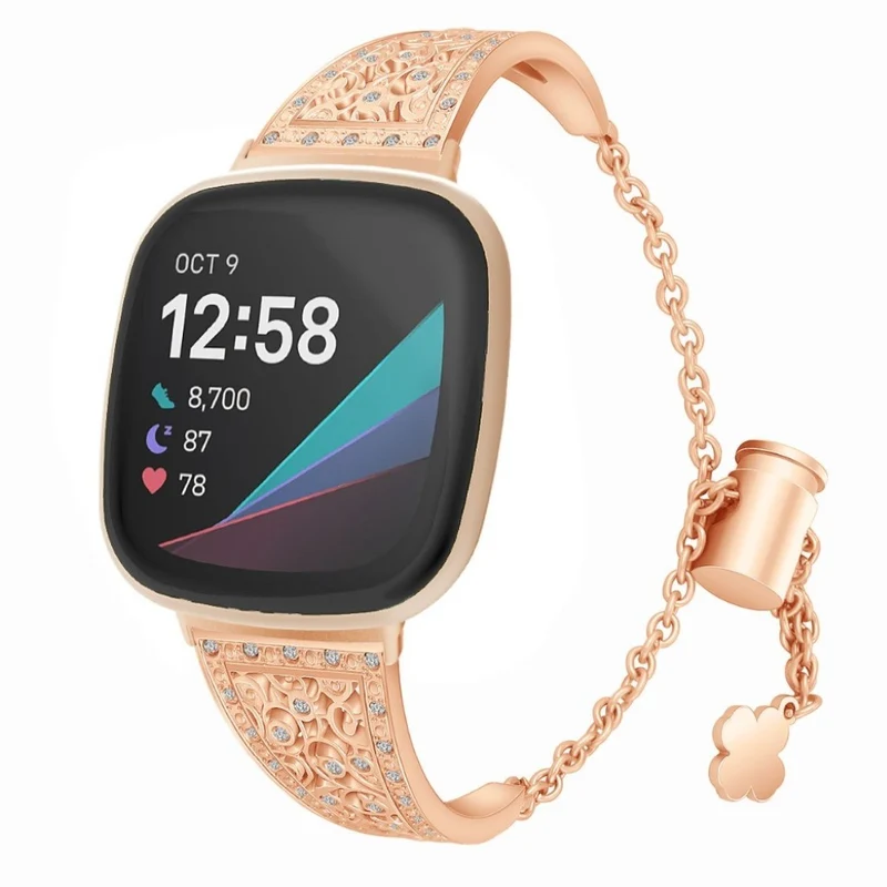 Süß Fitbit Versa 3 / Fitbit Sense Metall und Strass armband