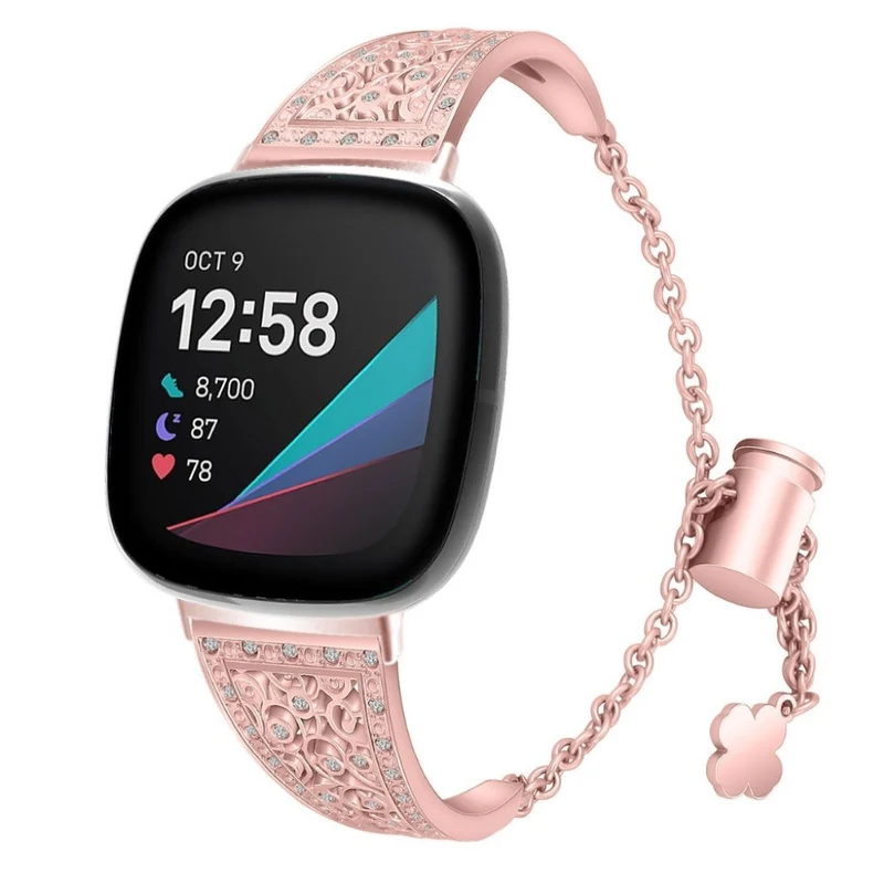 Süß Fitbit Versa 3 / Fitbit Sense Metall und Strass armband