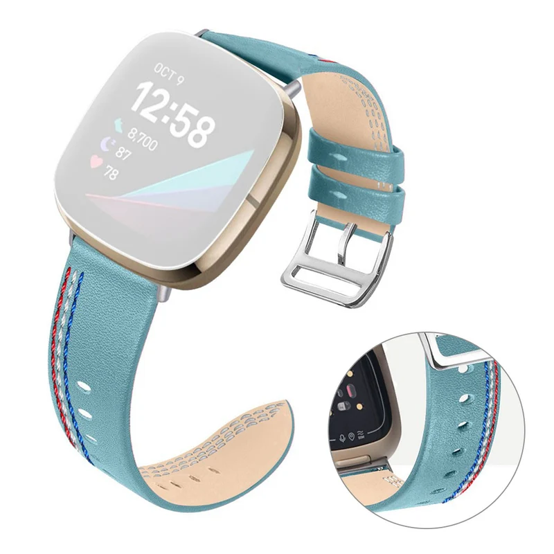 Auffallend nett Fitbit Versa 3 Echtes Leder armband