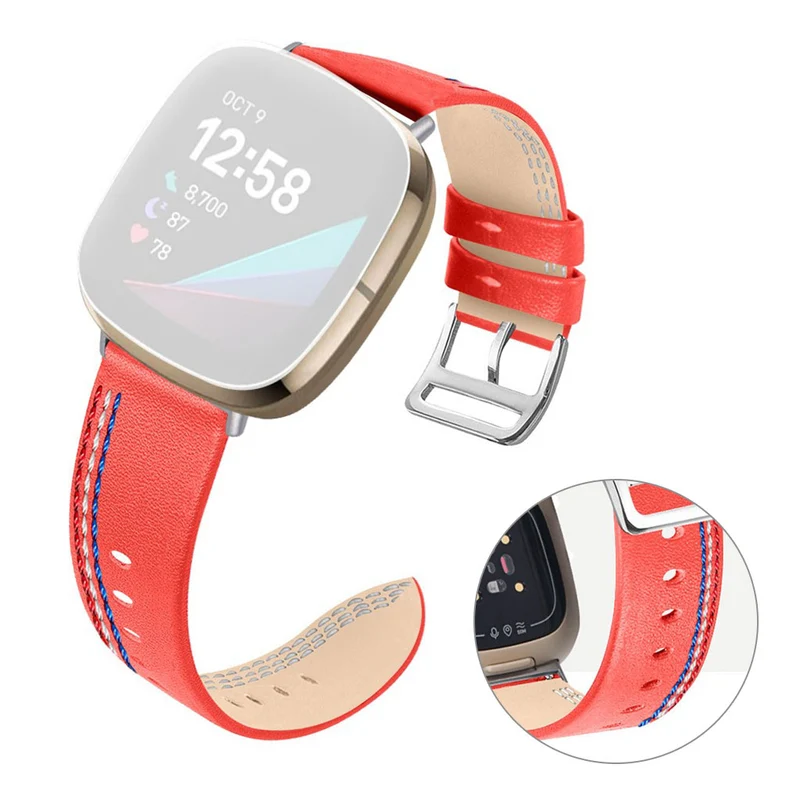 Auffallend nett Fitbit Versa 3 Echtes Leder armband