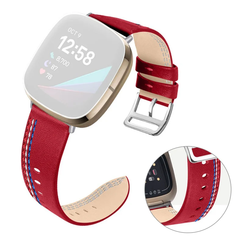Auffallend nett Fitbit Versa 3 Echtes Leder armband