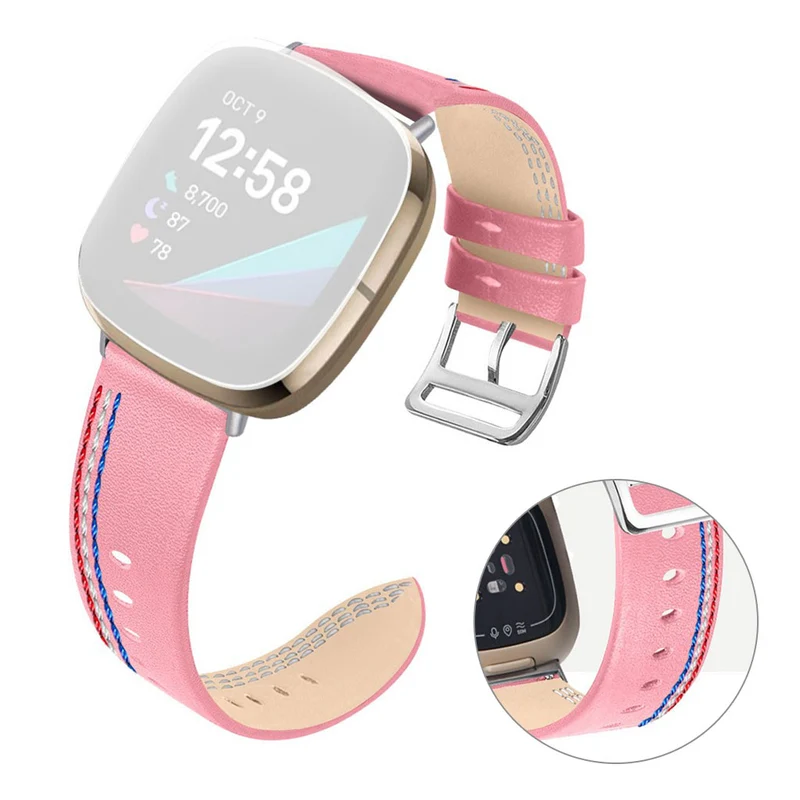 Auffallend nett Fitbit Versa 3 Echtes Leder armband