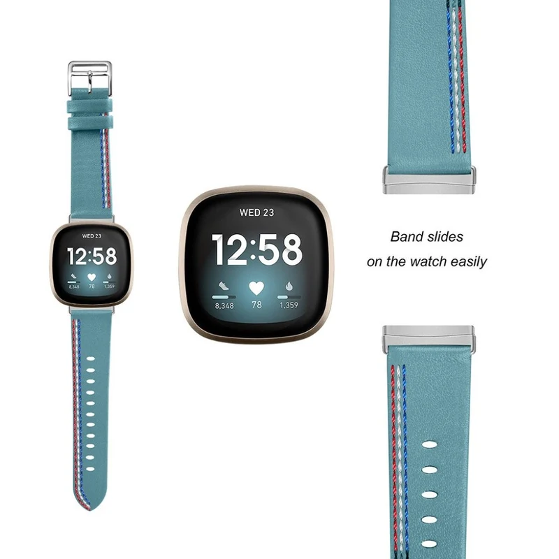 Auffallend nett Fitbit Versa 3 Echtes Leder armband