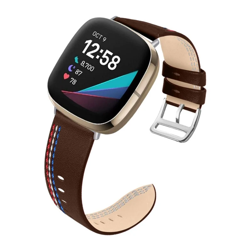 Auffallend nett Fitbit Versa 3 Echtes Leder armband