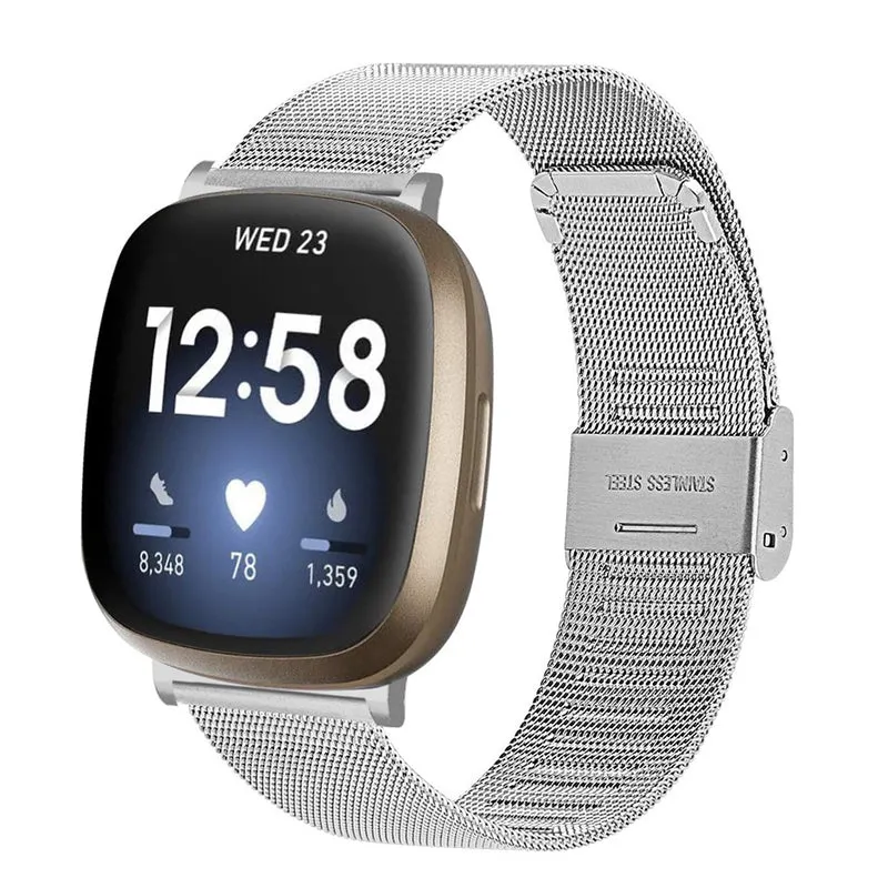 Sehr cool Fitbit Versa 3 / Fitbit Sense Metall armband