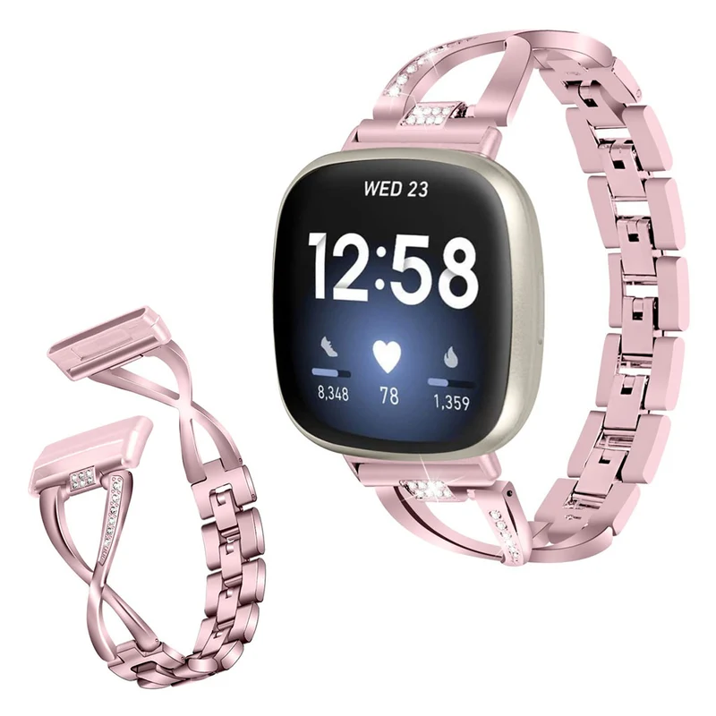 Süß Fitbit Versa 3 / Fitbit Sense Metall und Strass armband