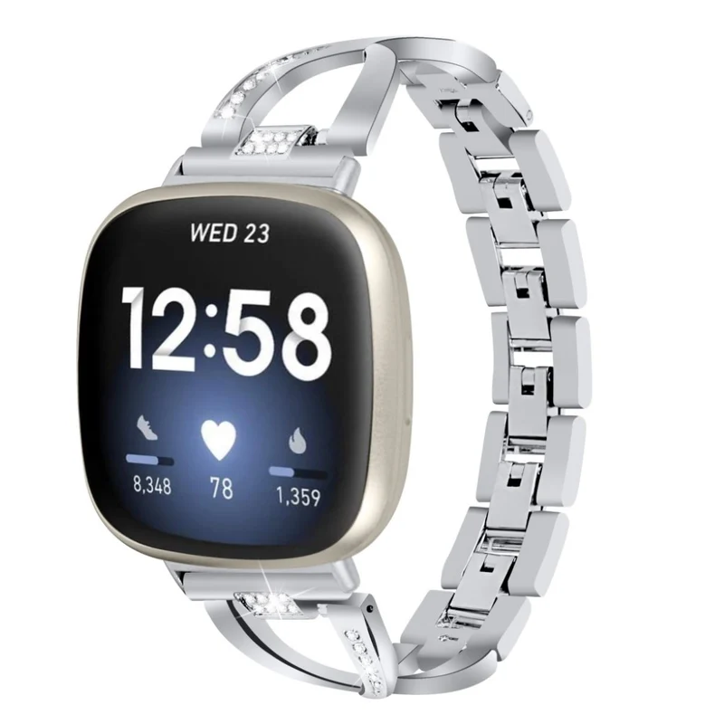 Süß Fitbit Versa 3 / Fitbit Sense Metall und Strass armband