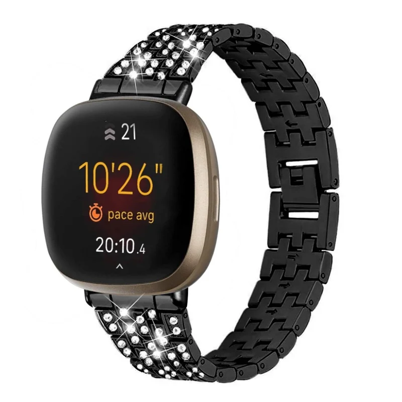 Süß Fitbit Versa 3 / Fitbit Sense Metall und Strass armband