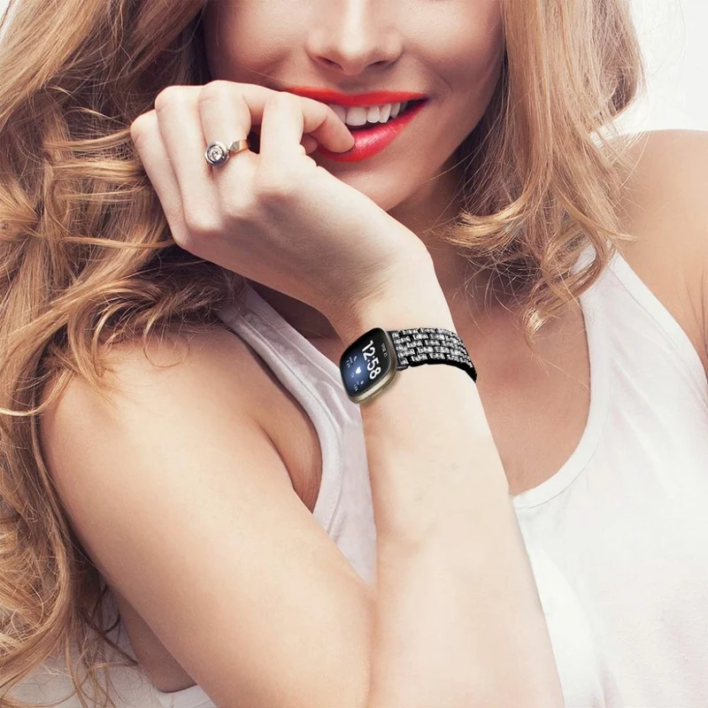 Süß Fitbit Versa 3 / Fitbit Sense Metall und Strass armband