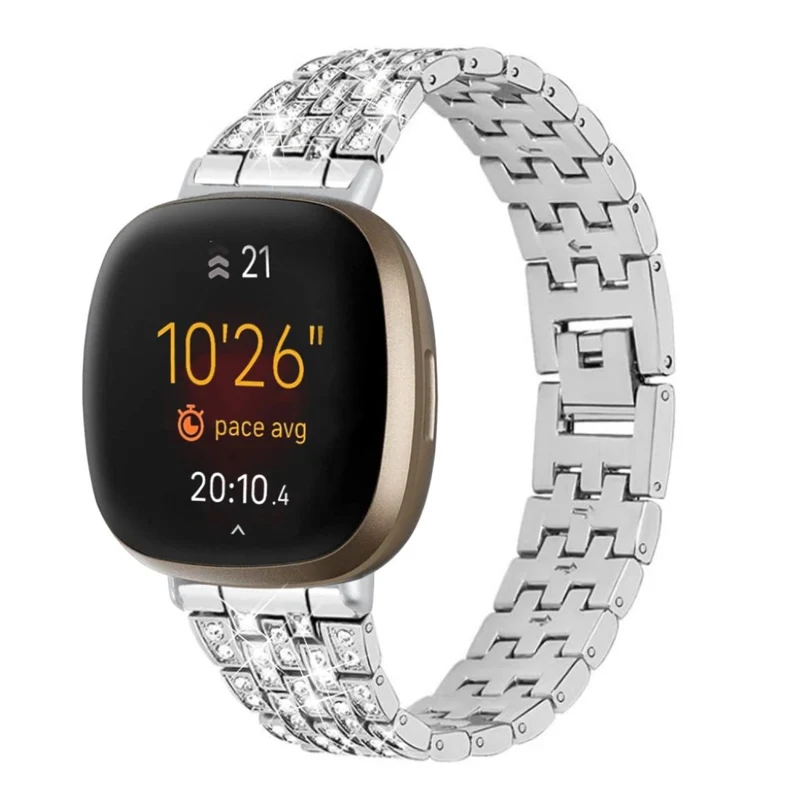 Süß Fitbit Versa 3 / Fitbit Sense Metall und Strass armband